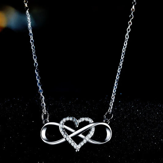 Silver Infinity Forever Love Necklace