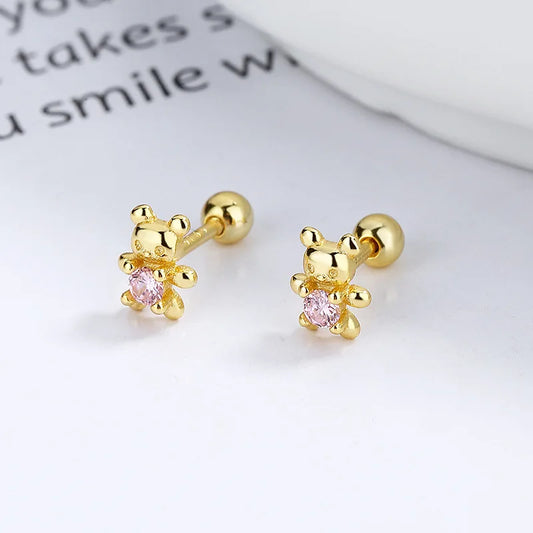 Golden Bear Earring